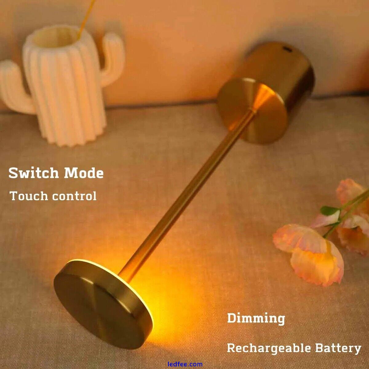 Cordless USB Rechargeable Table Desk Lamp LED Touch Dimmable Bedroom Night Light 1 