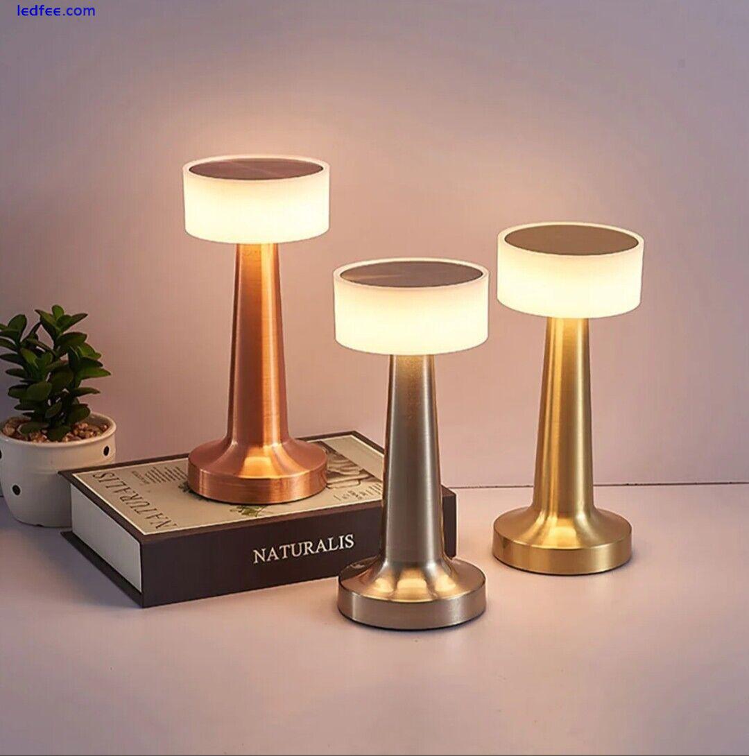 LED Desk Table Decor Bedside Night Lamp Rechargeable Copper / 7 Day Delivery 2 