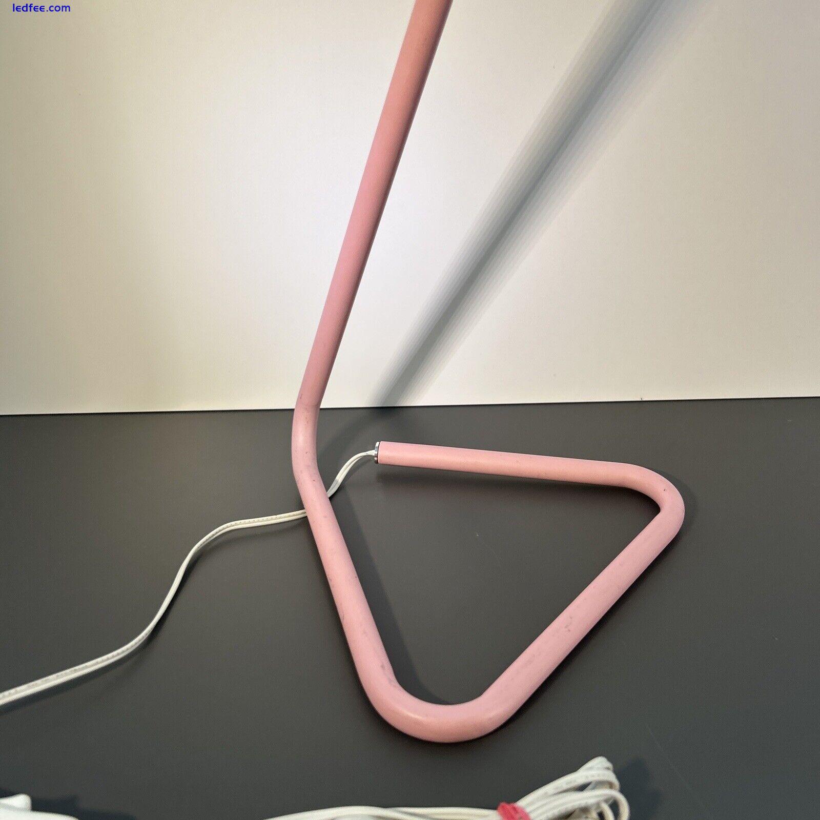 IKEA Harte Pink LED Lamp Desk Light Adjustable Bendy USB Tested & Working 1 