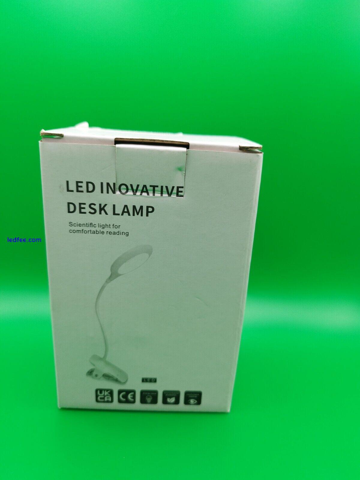 LED Innovative Desk Reading Clip On Lamp With Touch Sensor - White 605 N 0 