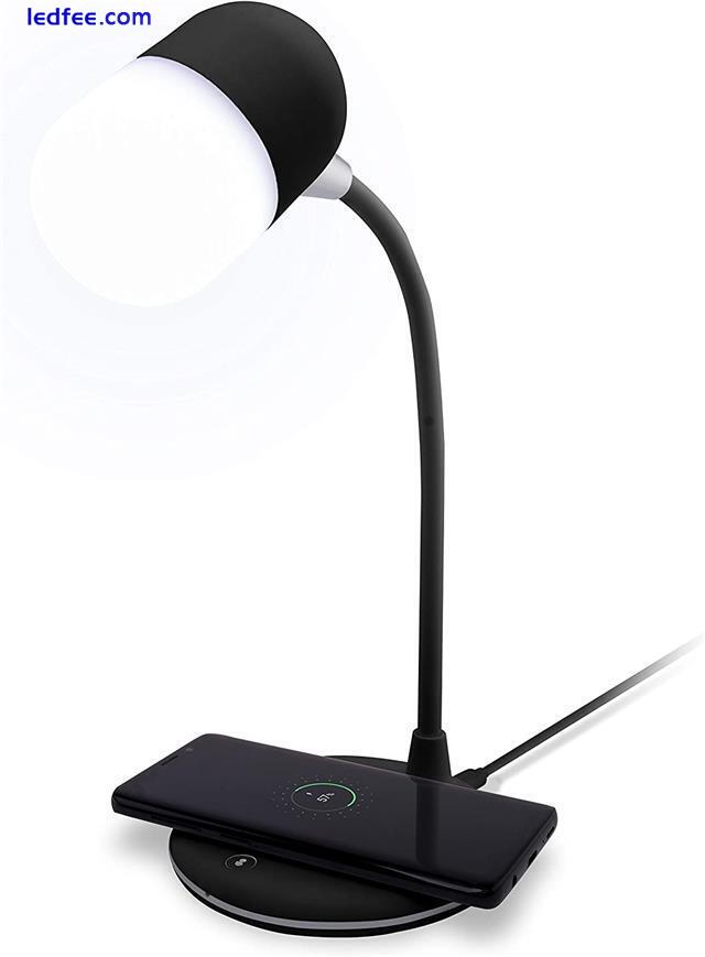 Groov-e Wireless Charger & Bluetooth Speaker Touch Control LED Desk Lamp  0 