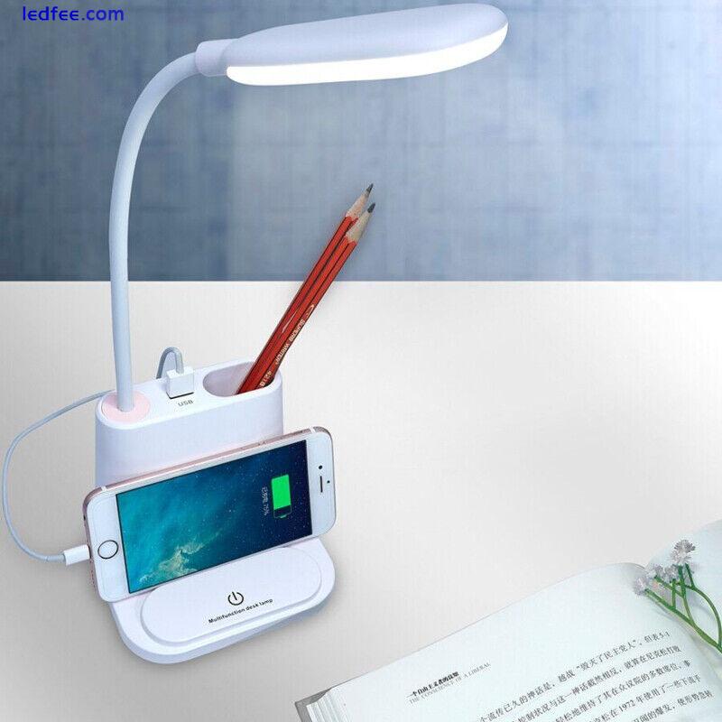 LED Desk Lamp Touch Bedside Study Reading Table Night Light USB Ports Dimmable 1 