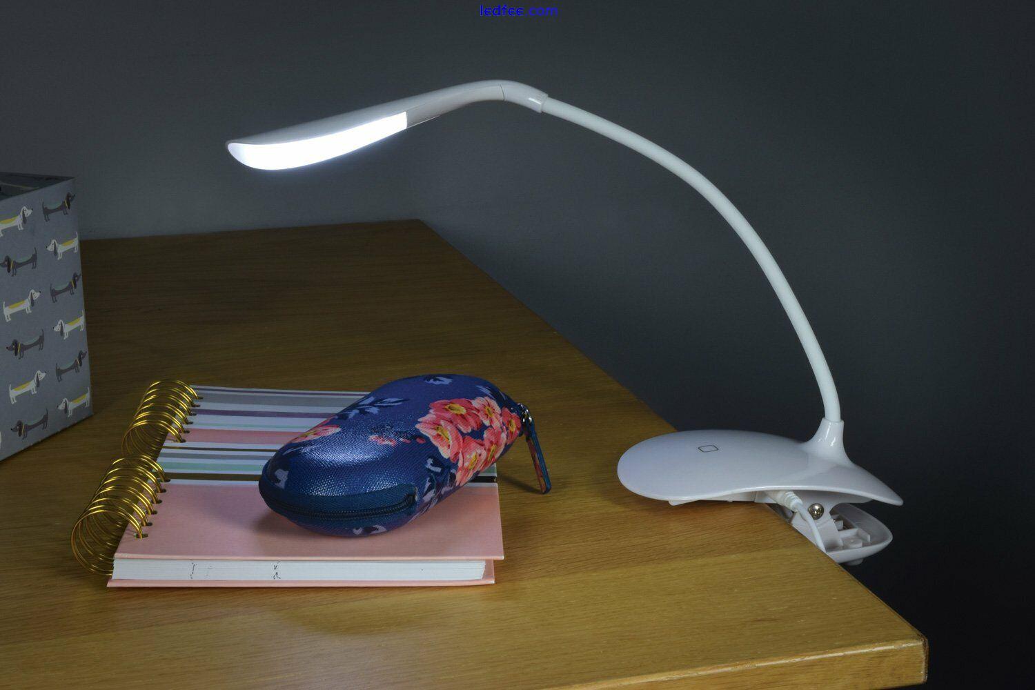 LED USB Clip On Desk Lamp Dimmable 5 