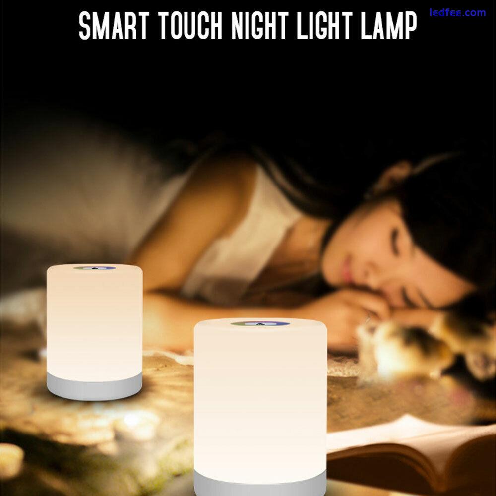 Touch LED Night Light Bedside Desk Lamp Dimmable USB Table Rechargeable Light 4 