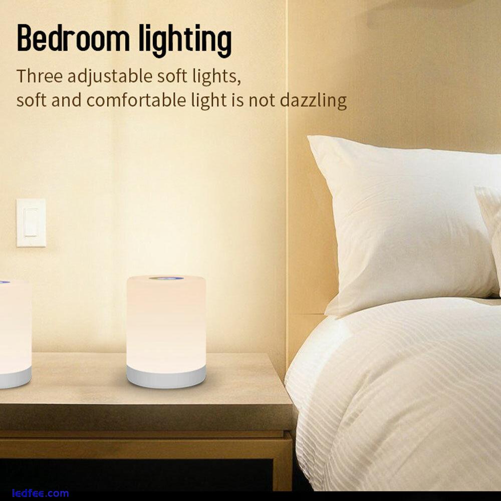 Touch LED Night Light Bedside Desk Lamp Dimmable USB Table Rechargeable Light 3 