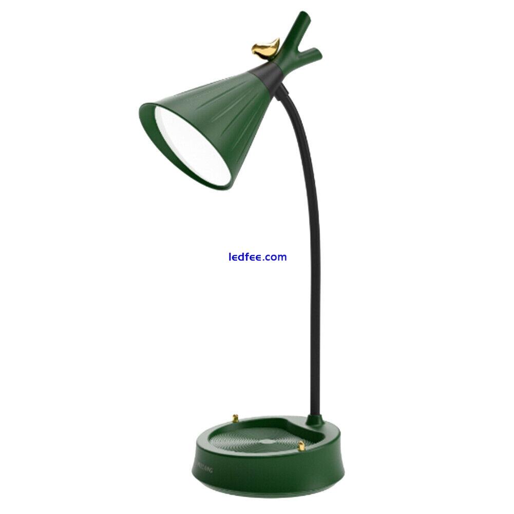 LED Desk Lamp Student Bedroom Room Lighting Touch Reading Book Lamp (Green) 3 