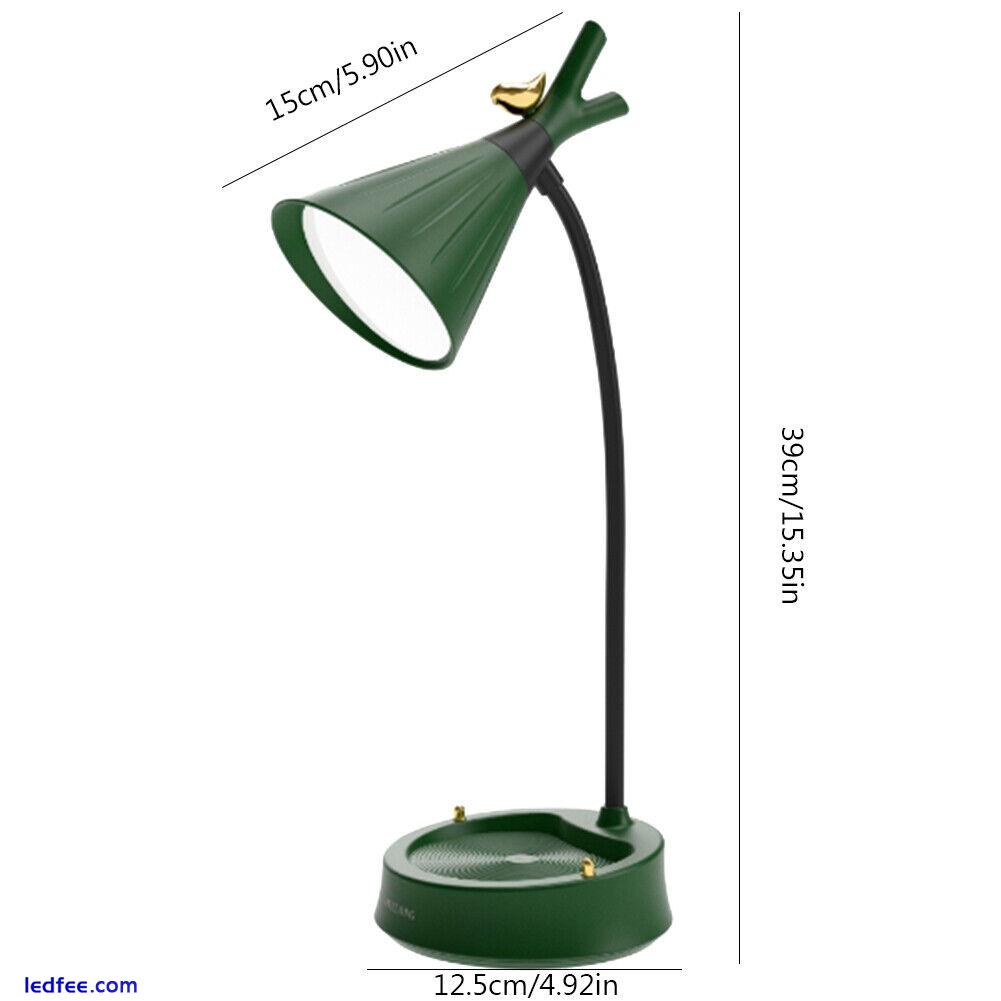 LED Desk Lamp Student Bedroom Room Lighting Touch Reading Book Lamp (Green) 5 