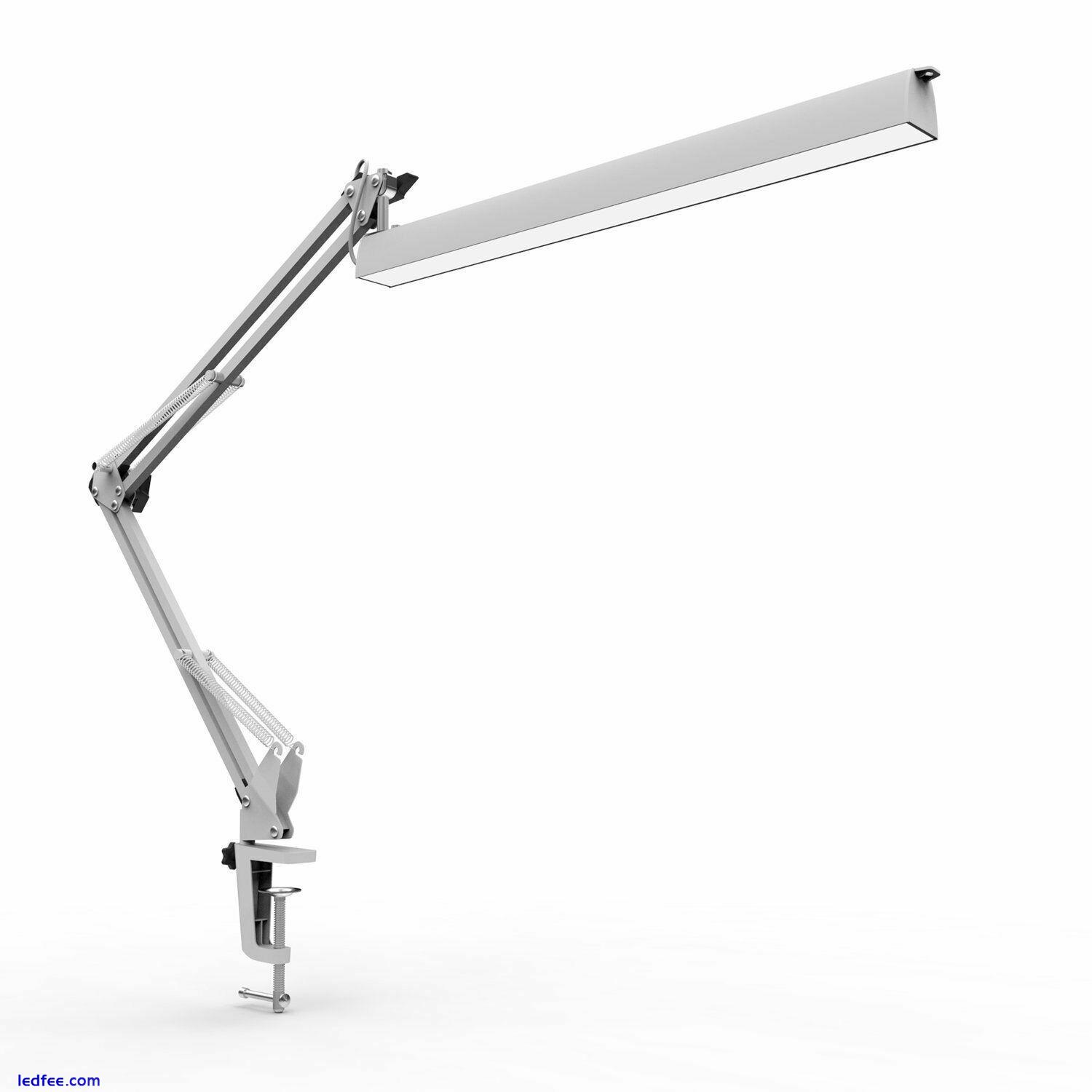 Desk Lamp Work Reading Adjustable Folding Clip-on LED Table Swing Arm Light Lamp 1 