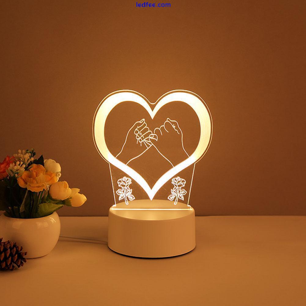 Desk LED Night Light Creative Bedroom Bedside Table Valentine's gift Day R5U9 3 