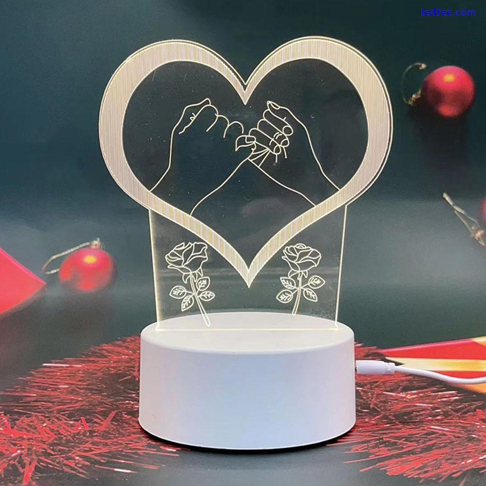 Desk LED Night Light Creative Bedroom Bedside Table Valentine's gift Day R5U9 4 