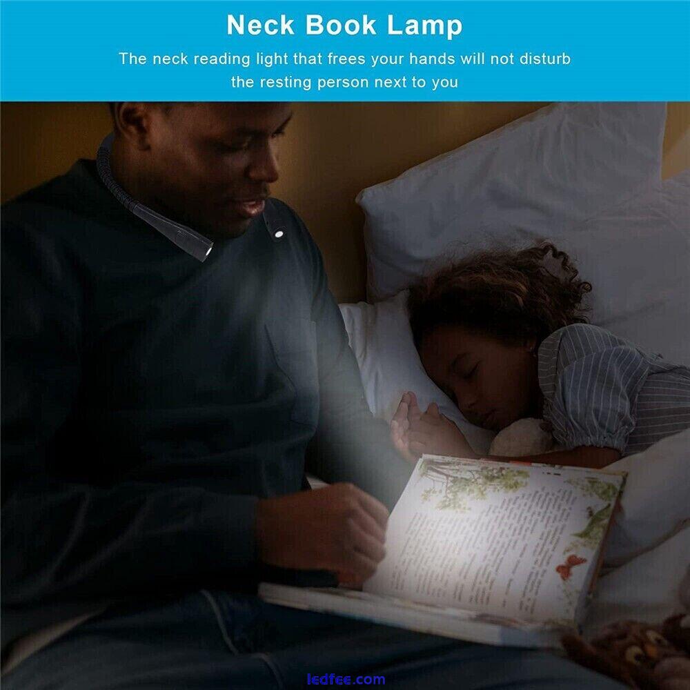 Rechargeable LED USB Neck Light Book Light for Reading in Bed 9 Lighting Modes 1 