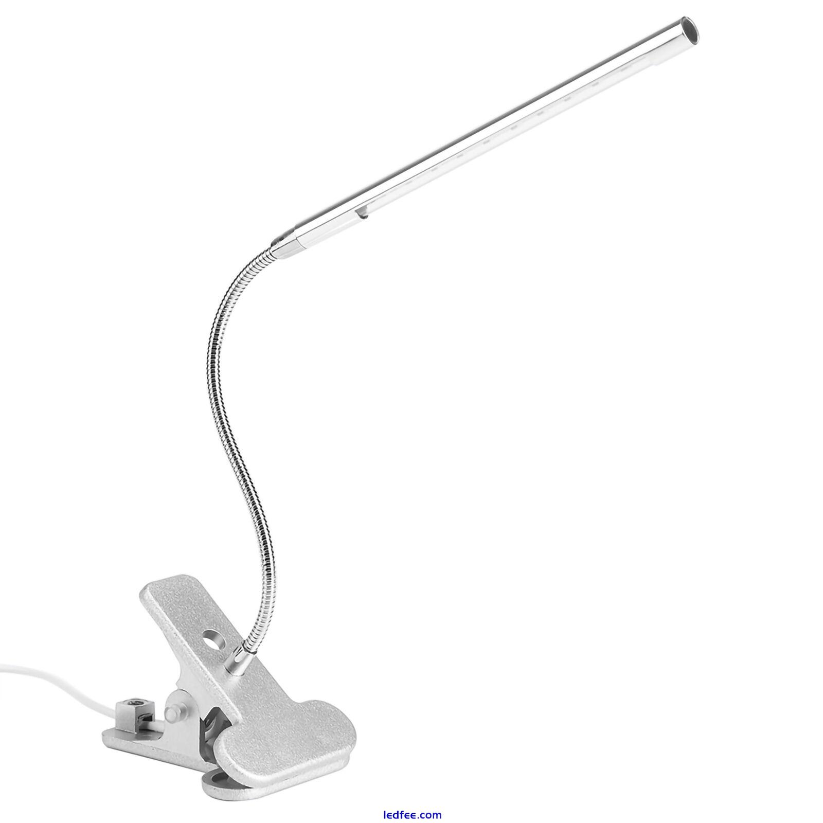 USB Rechargeable LED Desk Table Lamp Flexible Clip On Book Light SS GU 1 