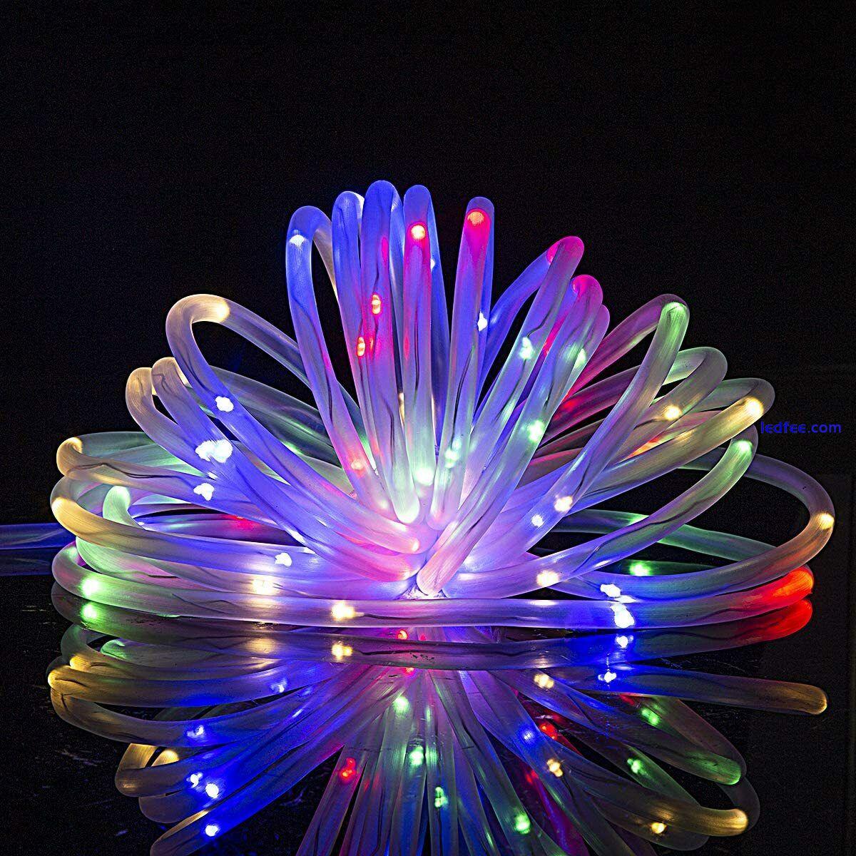 32M Outside Garden Solar Rope Starry String Lights Party Wedding Camping Pool UK 3 