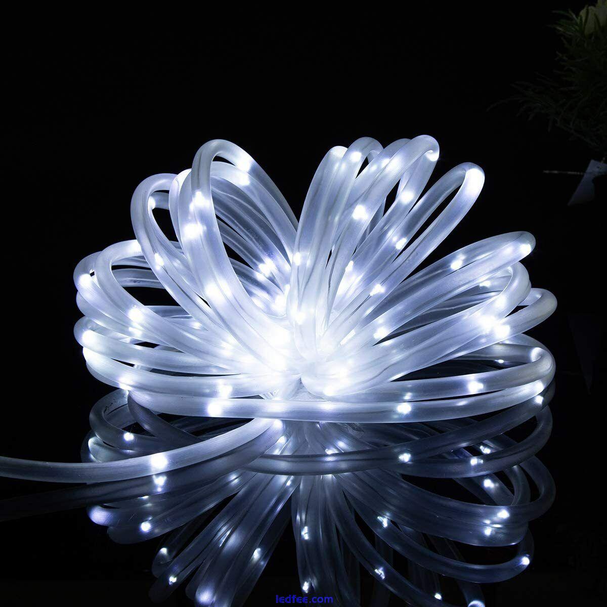 32M Outside Garden Solar Rope Starry String Lights Party Wedding Camping Pool UK 1 