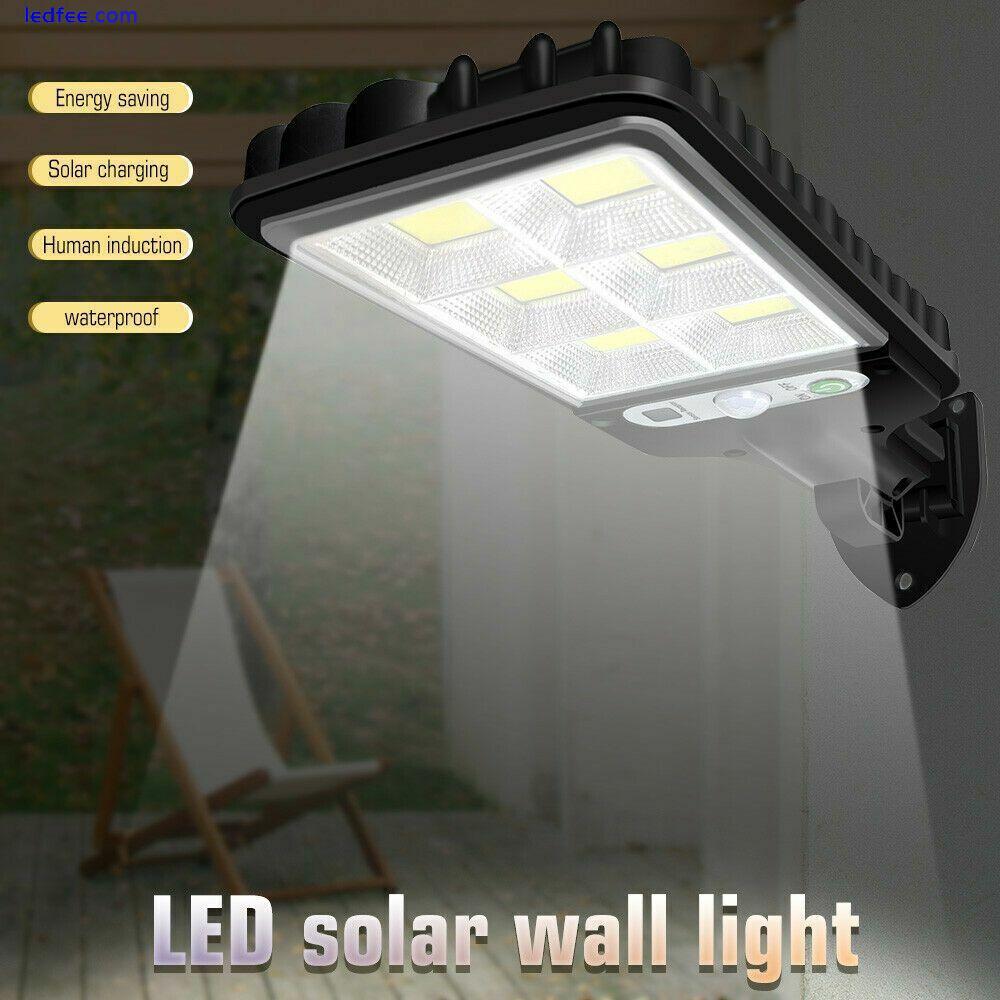 1-4PS LED Solar Flood Light Motion Sensor Security Wall Street Yard Outdoor Lamp 3 