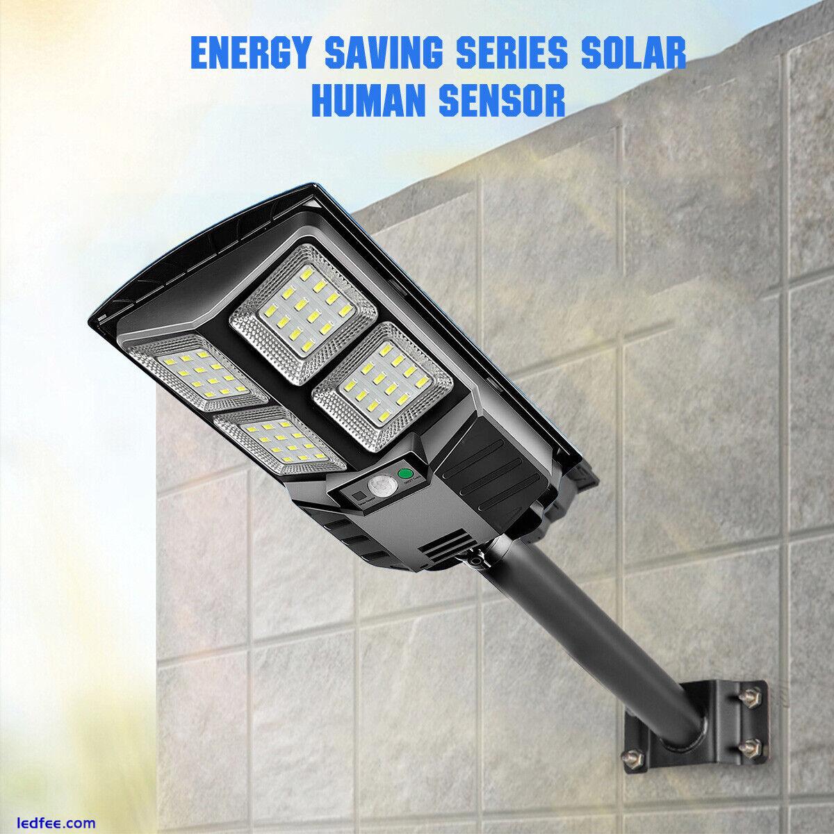 LED Solar Street Light Outdoor Motion Remote Sensor Control Wall Flood Lights 1 