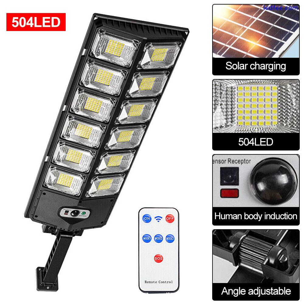 80000LM Commercial LED Solar Street Light Motion Sensor Dusk-to-Dawn Road Lamp 1 