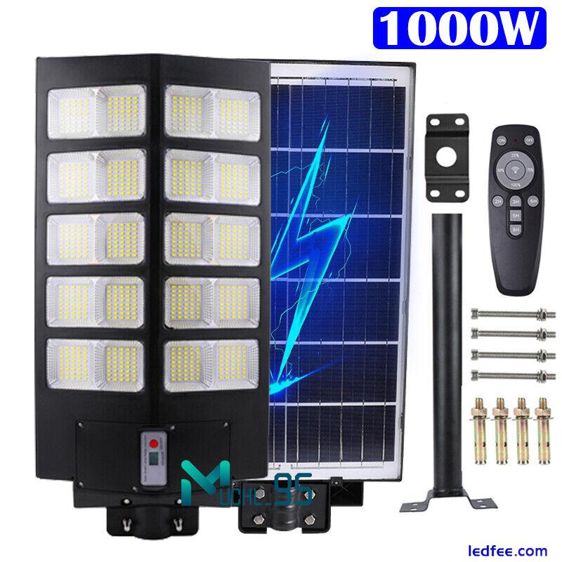 Solar LED Street Light w/ Remote Garden Wall Lamp Industrial Security Road Bulb 3 