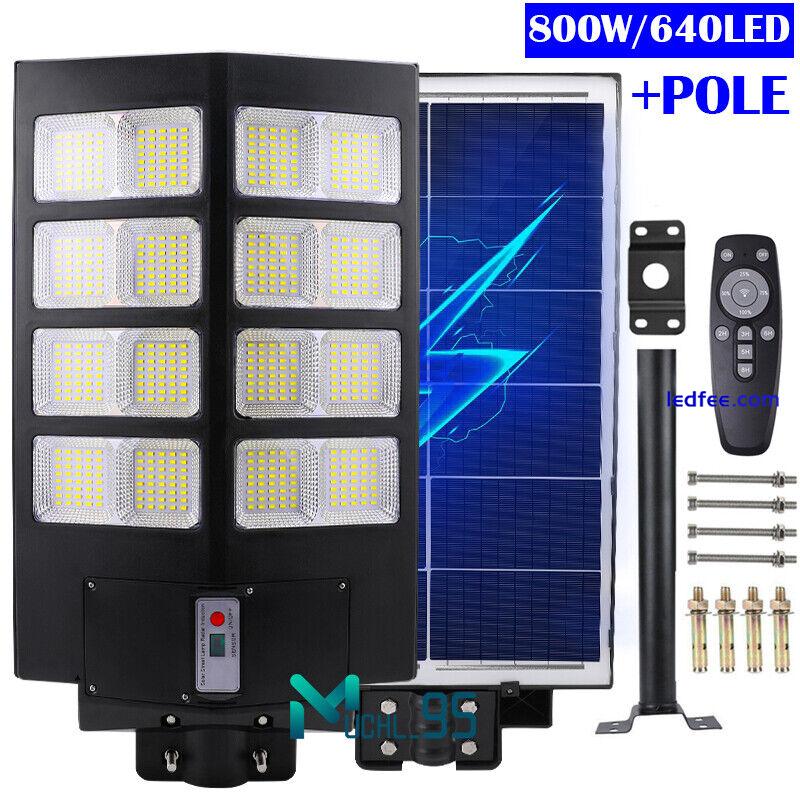 Solar LED Street Light w/ Remote Garden Wall Lamp Industrial Security Road Bulb 4 