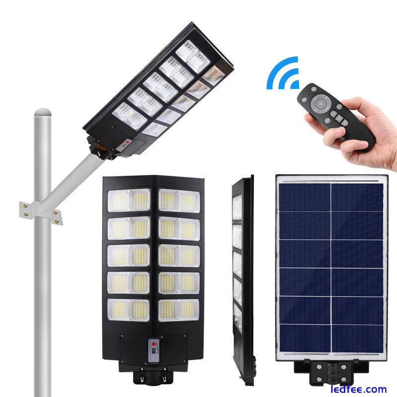 Solar LED Street Light w/ Remote Garden Wall Lamp Industrial Security Road Bulb 5 