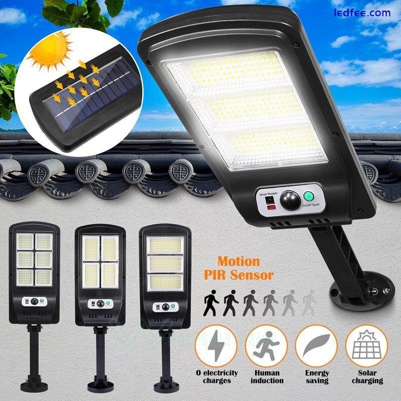 LED Solar Street Light Commercial Outdoor PIR Sensor Security Road Lamp +Remote 1 