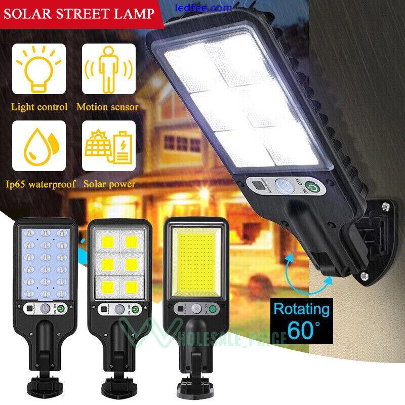 LED Solar Street Light Commercial Outdoor PIR Sensor Security Road Lamp +Remote 3 