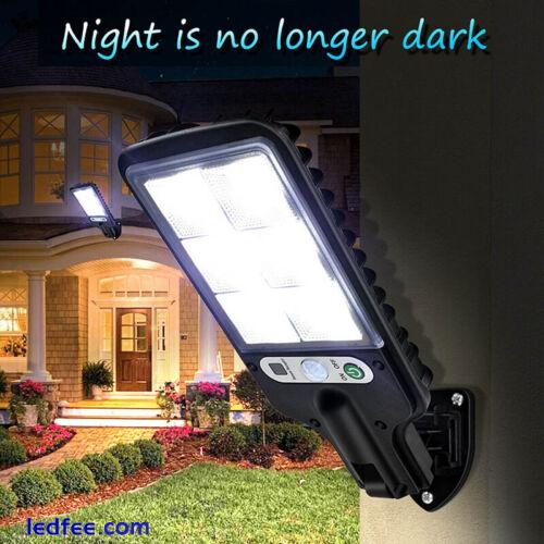 600W LED Solar Flood Light Motion Sensor Security Wall Street Yard Outdoor Lamp 4 