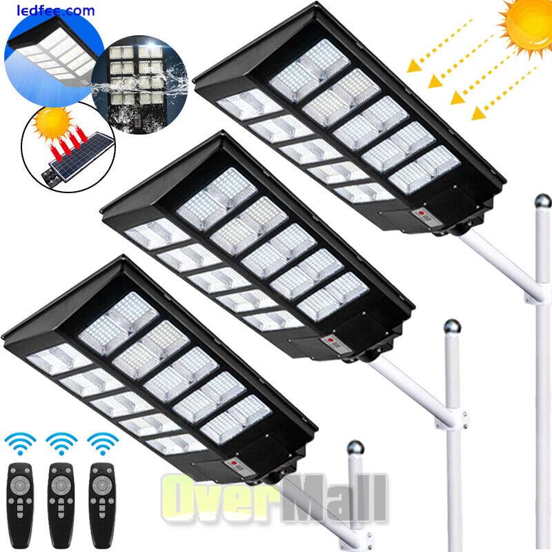 99000000LM Solar LED Road Street Light FloodLight Outdoor Garden Lamp Waterproof 4 