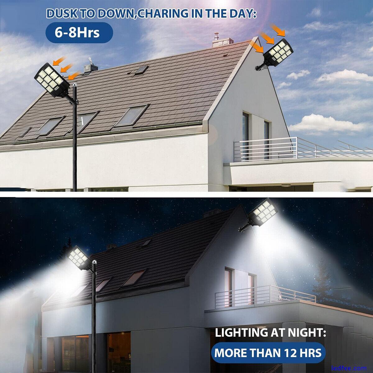 1000W Motion Sensor Solar Street Light IP67 high brightness lamp beads Road Lamp 2 