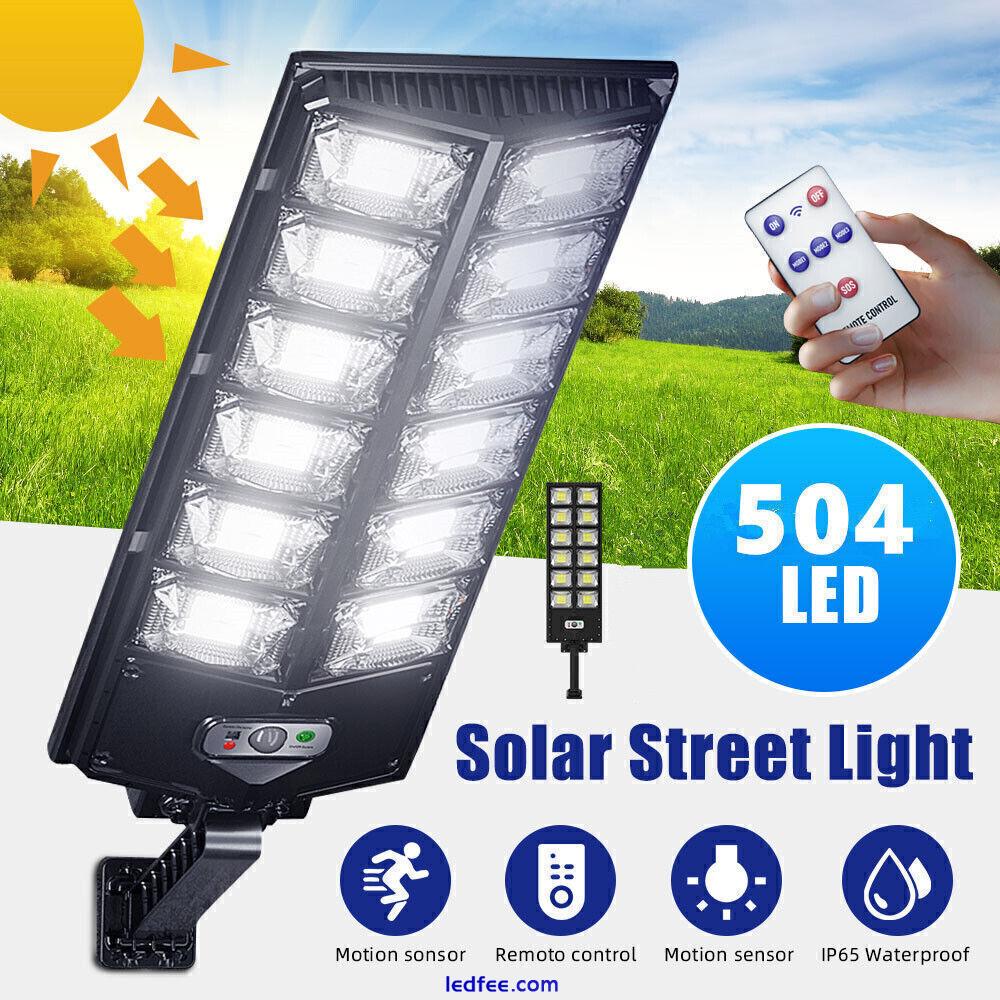 9900000LM Commercial LED Solar Street Light Motion Sensor Dusk-to-Dawn Road Lamp 0 