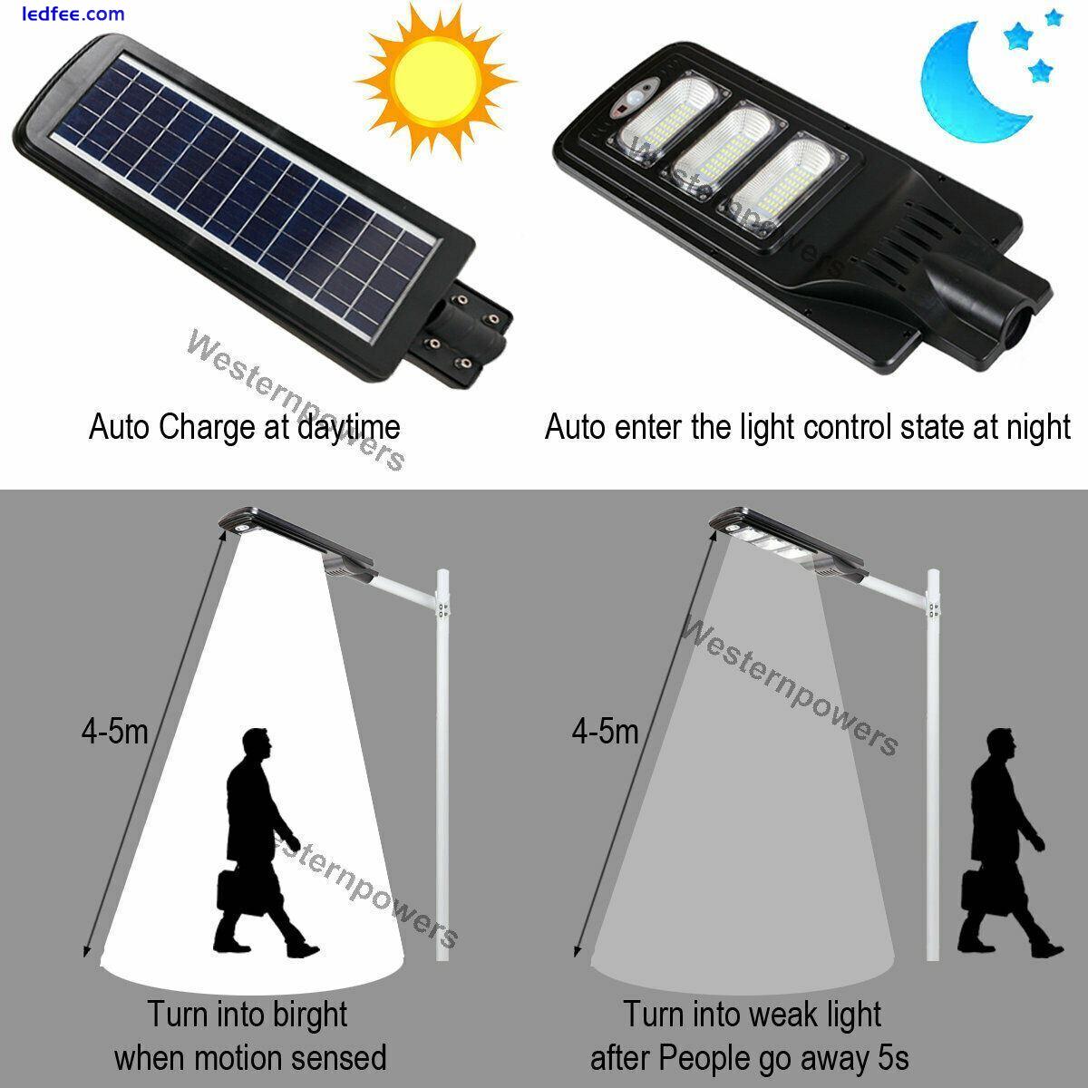 20/40/60W LED Solar Street Light Radar PIR Motion Sensor Wall Timing Lamp+Remote 1 