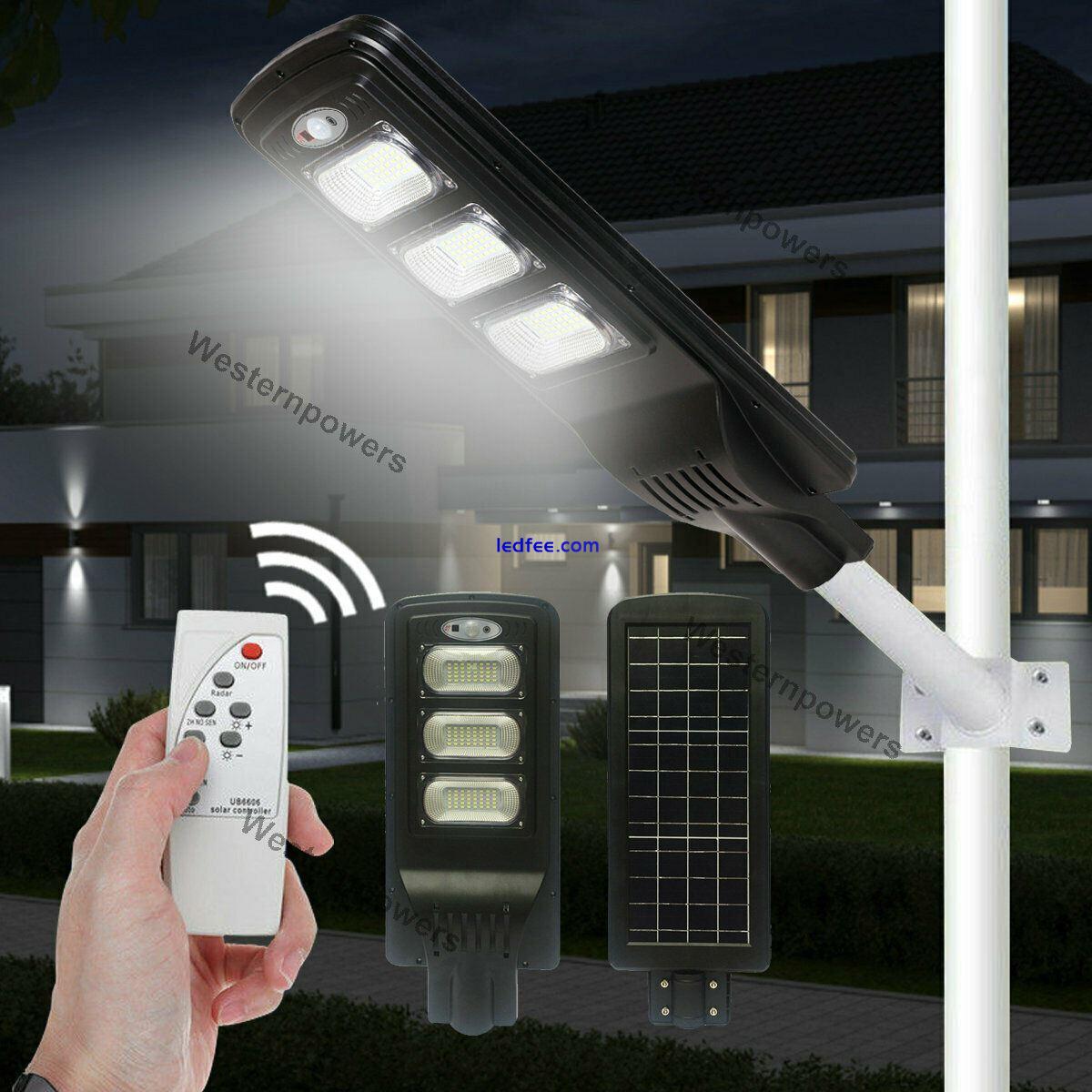 20/40/60W LED Solar Street Light Radar PIR Motion Sensor Wall Timing Lamp+Remote 0 