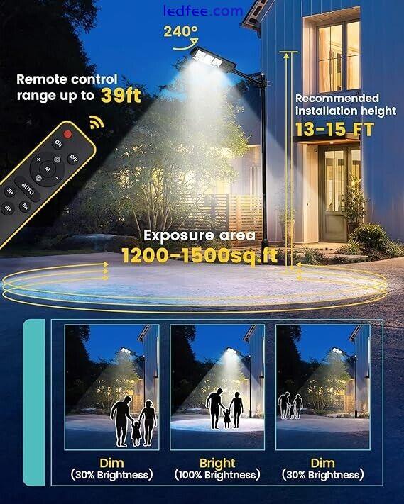 Lovus 800W LED Solar Street Light with Motion Sensor, 6000k Outdoor Solar Flood 0 