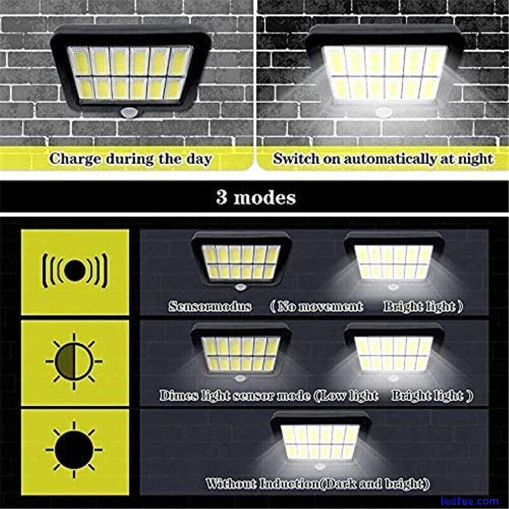 1000W Solar Panel 120 LED Street-Light Motion Sensor In/Outdoor Garage Wall Lamp 4 