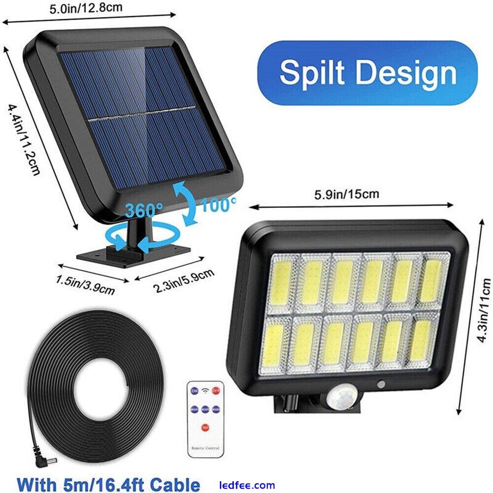 1000W Solar Panel 120 LED Street-Light Motion Sensor In/Outdoor Garage Wall Lamp 2 