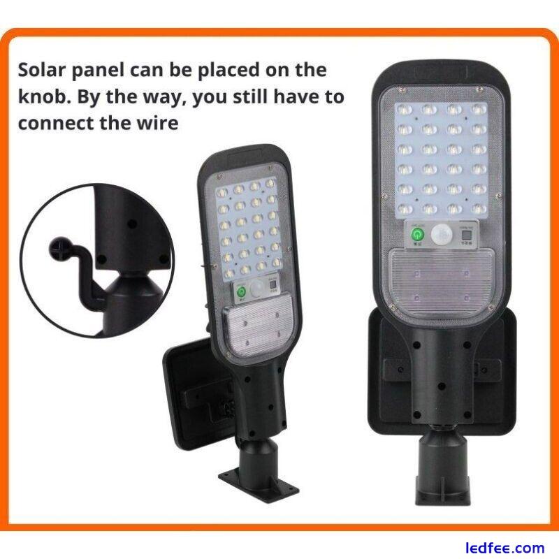 Outdoor Solar Street LED Light Commercial Dusk to Dawn Motion Sensor Wall Lamp 4 