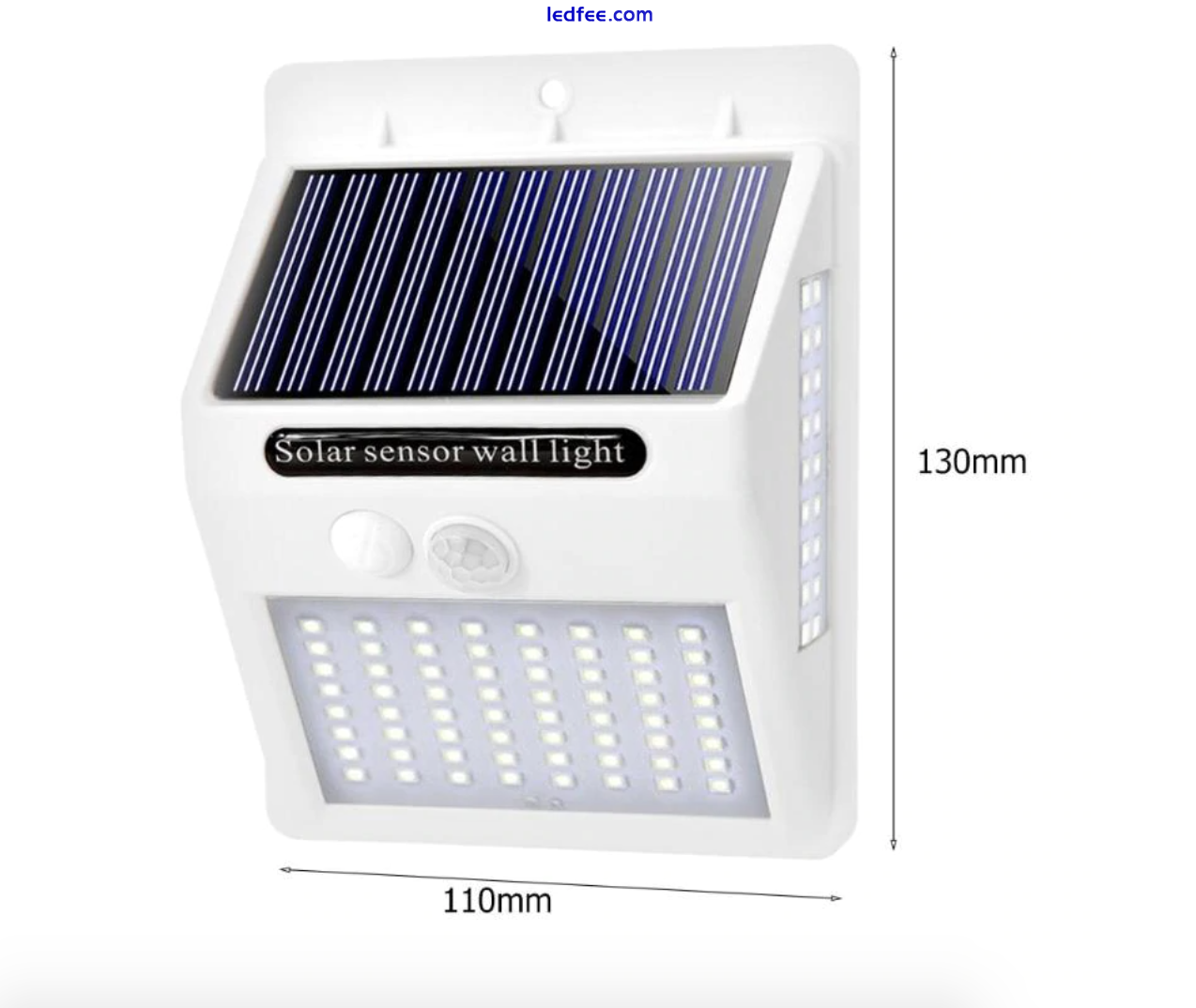 100LED Three-sided Solar Motion Sensor Wall Light Outdoor Yard Street Lamp 3 