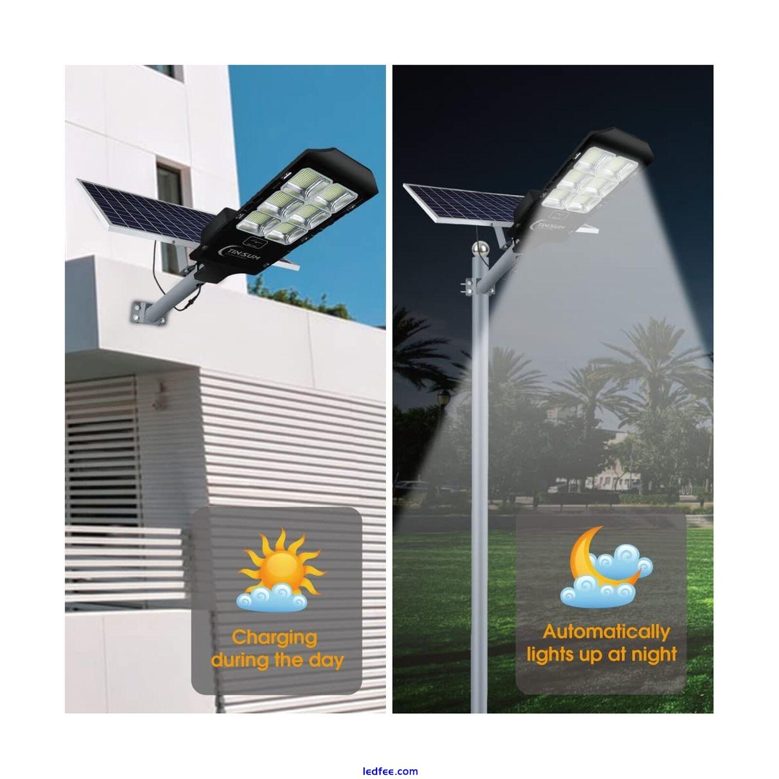 Solar Led Street Lights Outdoor,800w Solar Flood Light Fixture High Lumens Du... 2 