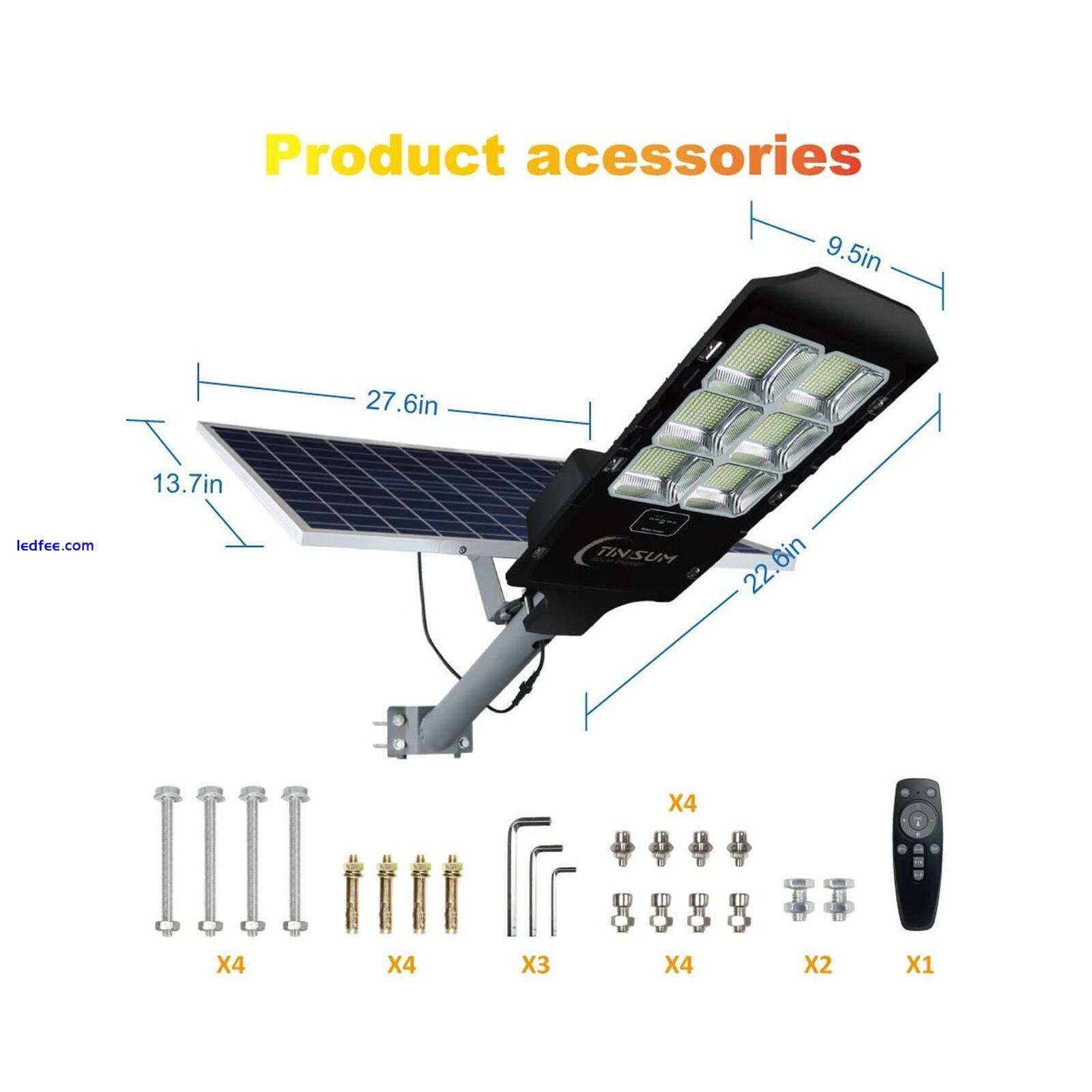 Solar Led Street Lights Outdoor,800w Solar Flood Light Fixture High Lumens Du... 5 