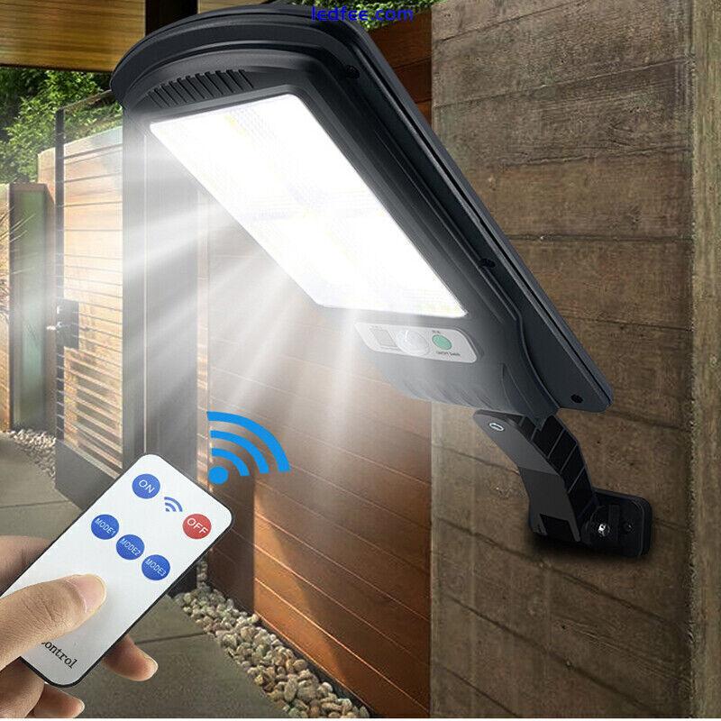 Commercial Outdoor Solar Street Light Motion Sensor Dusk To Dawn Road Area Lamp 4 