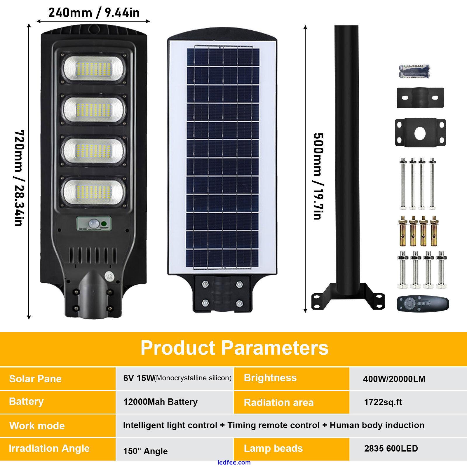 1350000LM Solar Street Light Outdoor Super Bright Dusk to Dawn Parking Road Lamp 0 