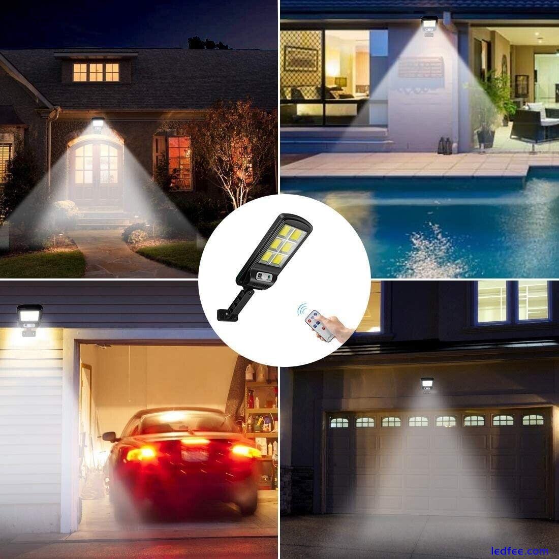 6000W LED Solar Wall Lights PIR Motion Sensor Outdoor Garden Street Fence Light 1 