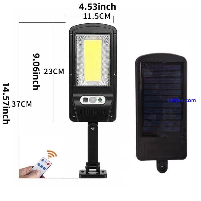 6000W LED Solar Wall Lights PIR Motion Sensor Outdoor Garden Street Fence Light 2 