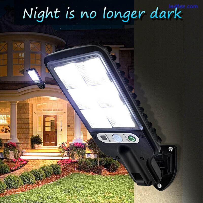 Solar Wall Light LED Motion Sensor Bright Flood Street Lamp 3 Modes Waterproof 5 