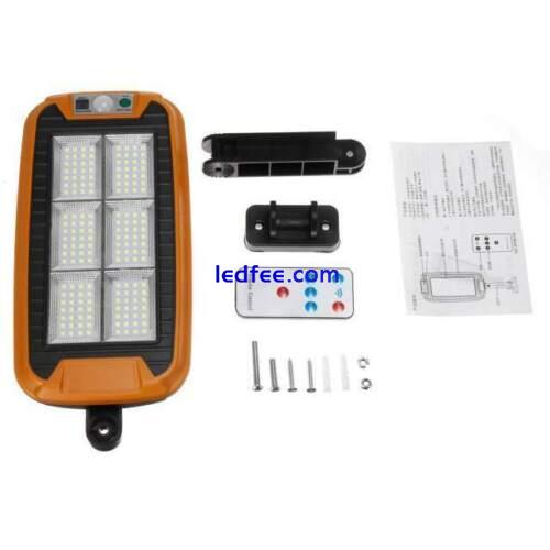 1500 LED Solar Street Wall Light PIR Motion Sensor Outdoor Lamp + Control Remote 5 