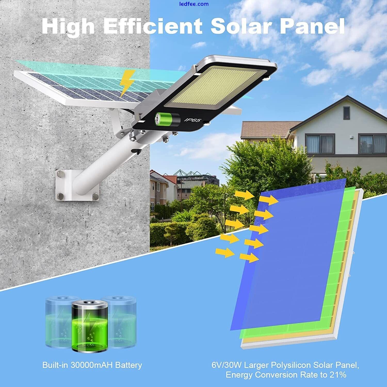 2000W Solar Power Commercial Solar Street Light Dusk to Dawn Road Pole+Remote 1 