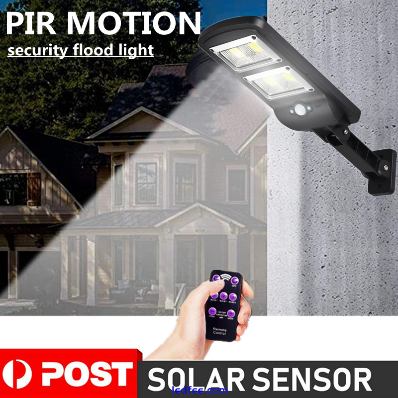 6000LM LED Solar Street Light Motion Sensor Dusk-to-Dawn Area Road Wall Lamp USA 4 