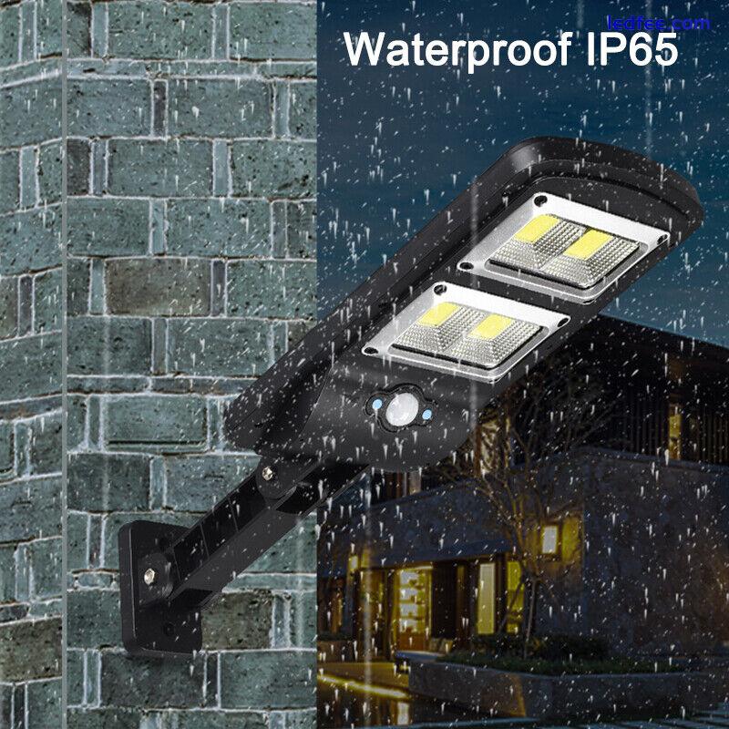 6000LM LED Solar Street Light Motion Sensor Dusk-to-Dawn Area Road Wall Lamp USA 3 