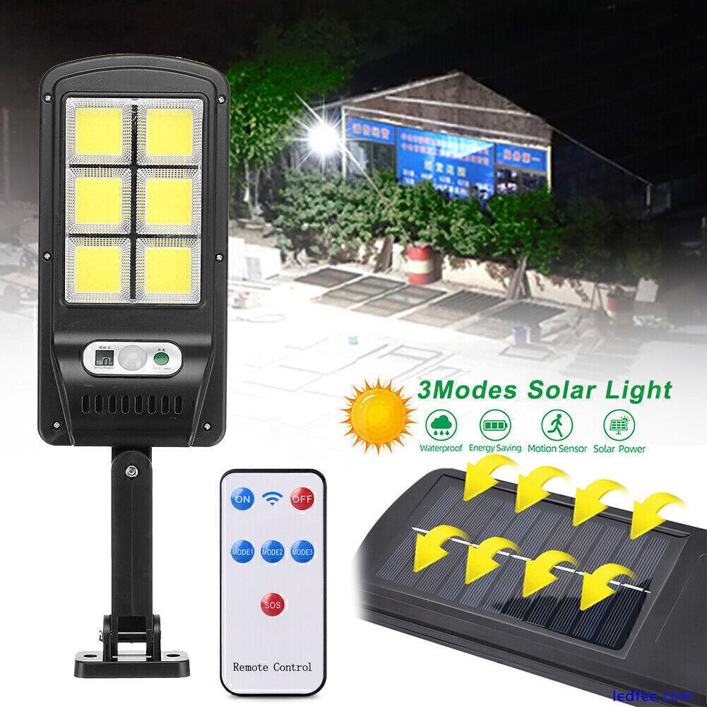 240 LED Solar Street Wall Light PIR Motion Sensor Waterproof Flood Lamp w/Remote 0 