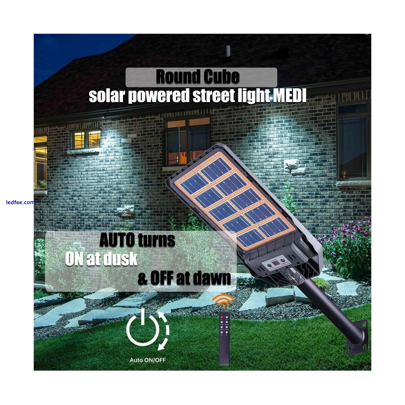 Round Cube Solar Street Lights Dusk to Dawn with Motion Sensor Super Bright S... 1 